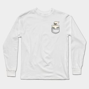 Pixel Pocket Ghost Long Sleeve T-Shirt